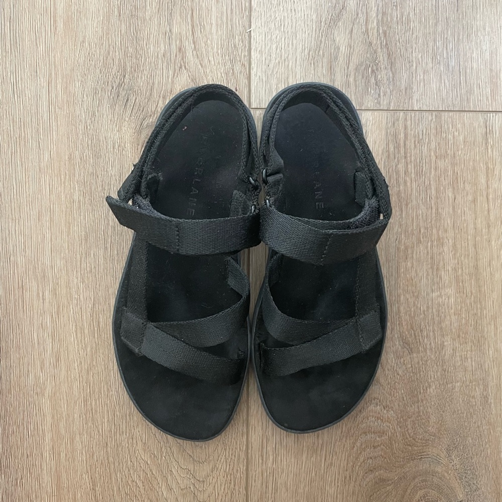 Everlane ReNew Sport Sandal — Black, Size 6.5
